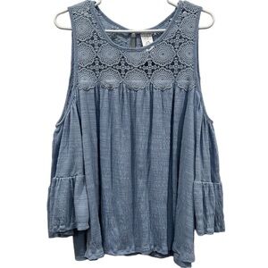 Time and Tru Blue Sleeveless Blouse